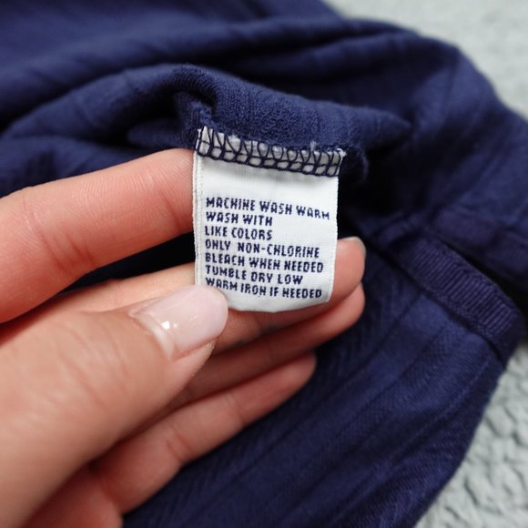 VTG Polo Golf Ralph Lauren 100% Pima Cotton Shirt Mens Large Navy Short Sleeve - Picture 8 of 13